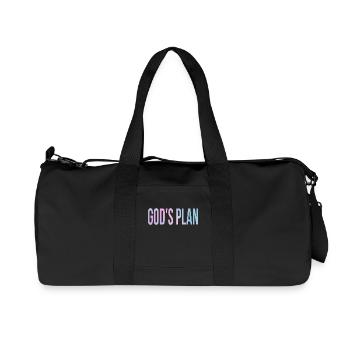 God's Plan - Recycelte Canvas-Sporttasche von Stanley/Stella - Schwarz - Vorne