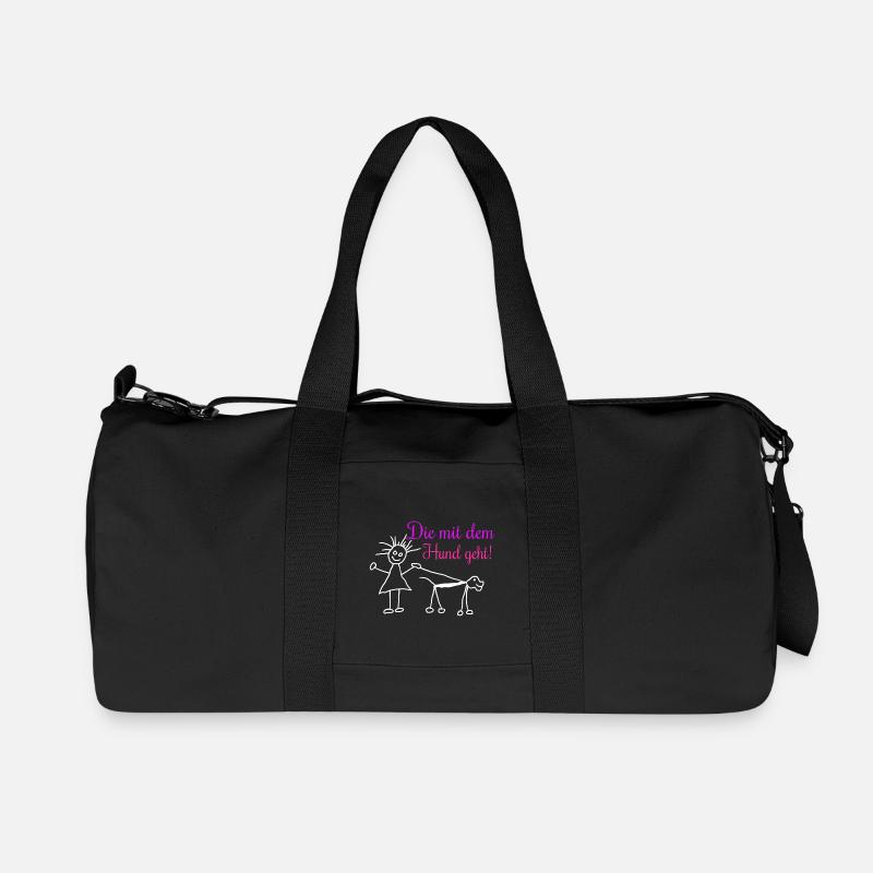 Die mit dem Hund geht ! - Recycelte Canvas-Sporttasche von Stanley/Stella - Schwarz