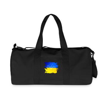 Drapeau de l’Ukraine avec colombe de la paix - Sac de sport en toile recyclée Stanley/Stella - noir - Devant