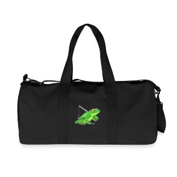 Frog Angler Fishing Rod Fishing Rod - Recycled Canvas Sports Bag by Stanley/Stella - black - Front