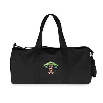 OVNI extraterrestre et chimpanzé assis - Sac de sport en toile recyclée Stanley/Stella - noir - Devant