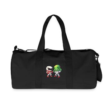 Alien vert et astronaute: Bro Fist dans l’espace - Sac de sport en toile recyclée Stanley/Stella - noir - Devant