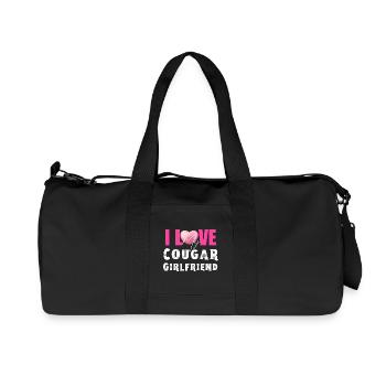 Ich liebe meine Freundin Ich liebe meine Cougar-Freundin - Recycelte Canvas-Sporttasche von Stanley/Stella - Schwarz - Vorne