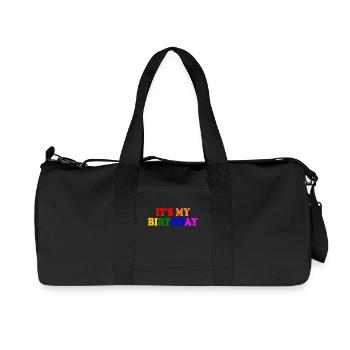 It's my birthday - Sac de sport en toile recyclée Stanley/Stella - noir - Devant