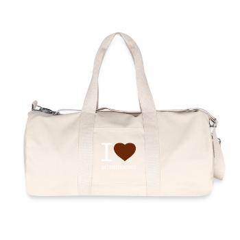 I LOVE MUSHROOMS - Recycelte Canvas-Sporttasche von Stanley/Stella - Naturweiß - Vorne