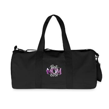 La meilleure maman de tous les temps fleurs fête des mères lettrage amour maman - Sac de sport en toile recyclée Stanley/Stella - noir - Devant