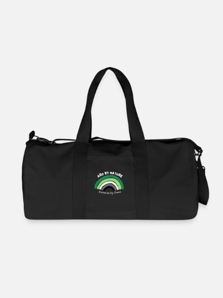Aromantic By Nature, Awesome by Choice - Recycled Canvas Sports Bag by Stanley/Stella - black