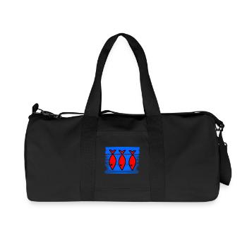 POISSON. SARDINE. POISSON D'AVRIL. MER. OCÉAN - Sac de sport en toile recyclée Stanley/Stella - noir - Devant