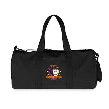 Genieße Summerween Vibes Funny Summer Skull Drink - Recycelte Canvas-Sporttasche von Stanley/Stella - Schwarz - Vorne