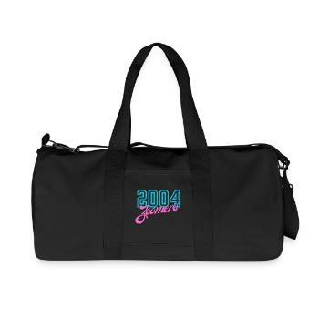 2004 Zomers Retro Neon Tee - Sac de sport en toile recyclée Stanley/Stella - noir - Devant