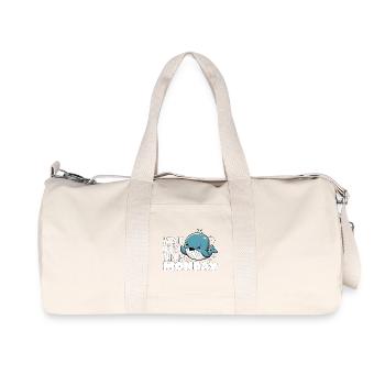 WHALE HELLO THERE MONDAY - Recycled Canvas Sports Bag by Stanley/Stella - natural - Front