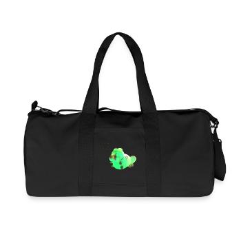 Little cute caterpillar welcomes the sunrise with her - Recycled Canvas Sports Bag by Stanley/Stella - black - Front