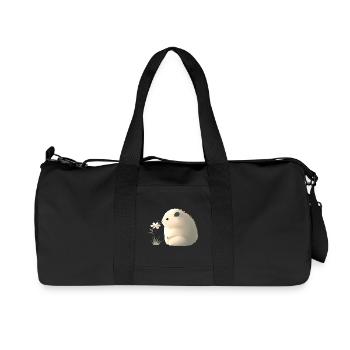 Cute hamster with flower - Recycled Canvas Sports Bag by Stanley/Stella - black - Front