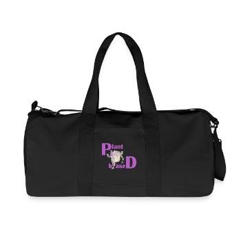 Plant Based – Pinkes Design Topfpflanze - Recycelte Canvas-Sporttasche von Stanley/Stella - Schwarz - Vorne