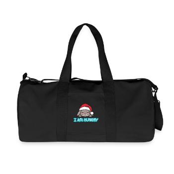 Christmas Gourmet Bunny - Recycled Canvas Sports Bag by Stanley/Stella - black - Front
