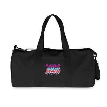Beach Florida Neon Palms - Recycelte Canvas-Sporttasche von Stanley/Stella - Schwarz - Vorne