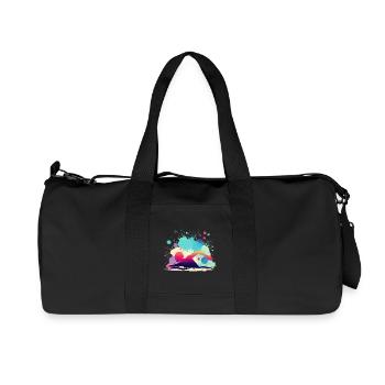 Nageuse, femme natatrice, monitrice de natation - Sac de sport en toile recyclée Stanley/Stella - noir - Devant