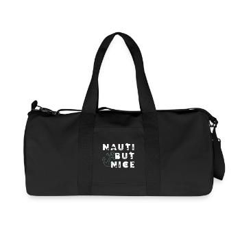 Nauti but nice – Segel Spruch Wortspiel Geschenk - Recycelte Canvas-Sporttasche von Stanley/Stella - Schwarz - Vorne
