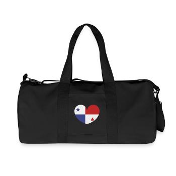 Panama heart flag - Recycled Canvas Sports Bag by Stanley/Stella - black - Front