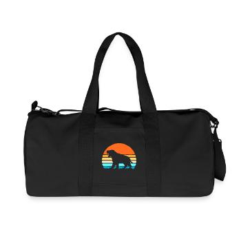 Urzeit Säbelzahntiger - Recycelte Canvas-Sporttasche von Stanley/Stella - Schwarz - Vorne