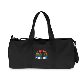Silhouette du coucher de Pickleball - Sac de sport en toile recyclée Stanley/Stella - noir - Devant