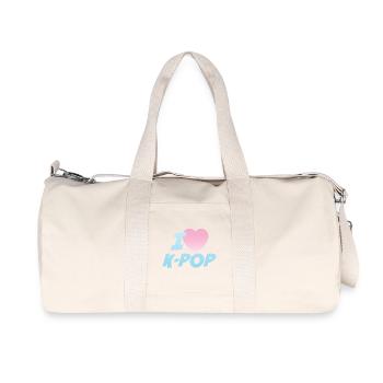Ich liebe K-Pop - Recycelte Canvas-Sporttasche von Stanley/Stella - Naturweiß - Vorne