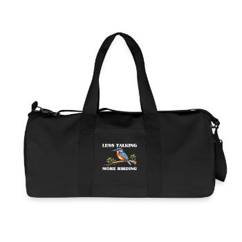 Bird Watching Birding Bird Watcher Bird Nerd - Recycled Canvas Sports Bag by Stanley/Stella - black - Front