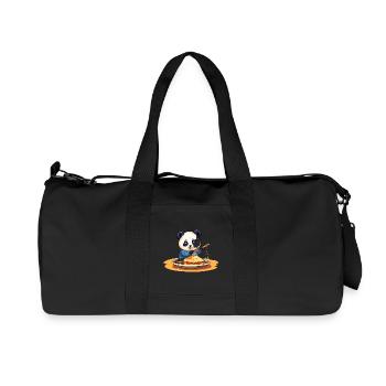Panda Cooking Pancakes - Recycled Canvas Sports Bag by Stanley/Stella - black - Front