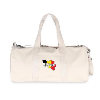Cartes Belgium Flags - Sac de sport en toile recyclée Stanley/Stella - blanc naturel - Devant