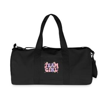 Geschlechterenthüllung Team Mädchen-Babyparty Mama Papa - Recycelte Canvas-Sporttasche von Stanley/Stella - Schwarz - Vorne