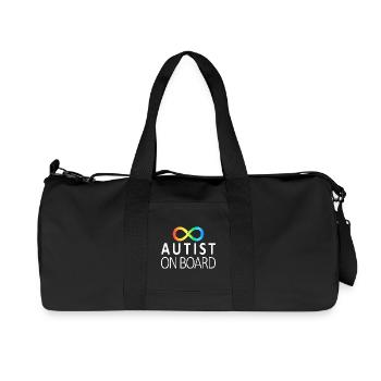 Autist on Board: Neurodiversitäts-Aufkleber - Recycelte Canvas-Sporttasche von Stanley/Stella - Schwarz - Vorne