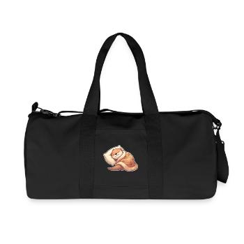 Schlafender Otter - Recycelte Canvas-Sporttasche von Stanley/Stella - Schwarz - Vorne