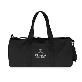 GPS règlé sur sous-bois champignon - Sac de sport en toile recyclée Stanley/Stella - noir - Devant
