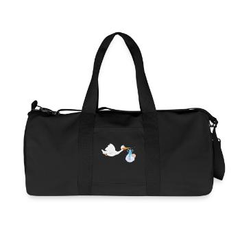 stork40 - Recycelte Canvas-Sporttasche von Stanley/Stella - Schwarz - Vorne