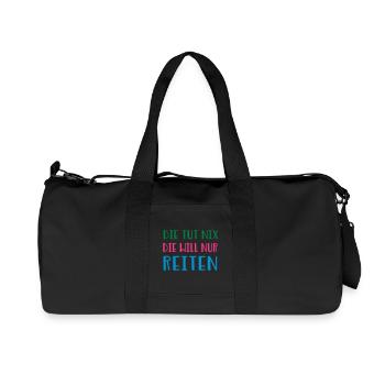 reiten - Recycelte Canvas-Sporttasche von Stanley/Stella - Schwarz - Vorne
