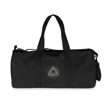 Allsehendes Auge, Dreieck, Pyramide, Vintage, Gott - Recycelte Canvas-Sporttasche von Stanley/Stella - Schwarz - Vorne