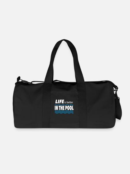 swimming pool - Recycled Canvas Sports Bag by Stanley/Stella - black
