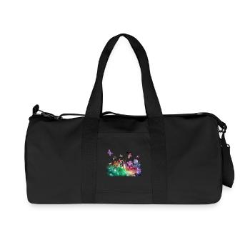 Flower Meadow Galaxy Garden Butterflies - Recycled Canvas Sports Bag by Stanley/Stella - black - Front