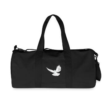 Peace dove white with laurel branch - Recycled Canvas Sports Bag by Stanley/Stella - black - Front