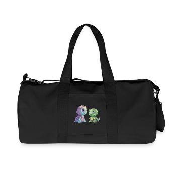 Fusion de tortues extraterrestres vertes - Sac de sport en toile recyclée Stanley/Stella - noir - Devant