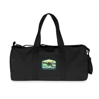 Authentic Fishing in the Philippines - Recycled Canvas Sports Bag by Stanley/Stella - black - Front