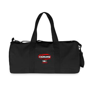 Humorous slogan against the disease - Recycled Canvas Sports Bag by Stanley/Stella - black - Front