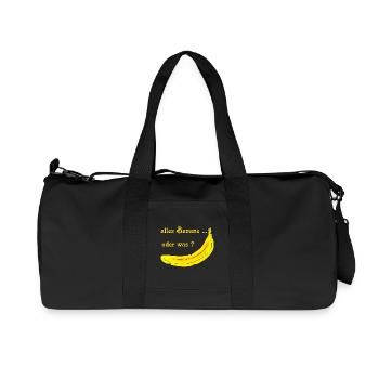 Banana fruit - Recycled Canvas Sports Bag by Stanley/Stella - black - Front