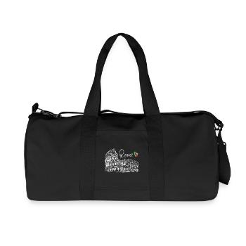Rome Landmark Line Art T-Shirt - Recycled Canvas Sports Bag by Stanley/Stella - black - Front