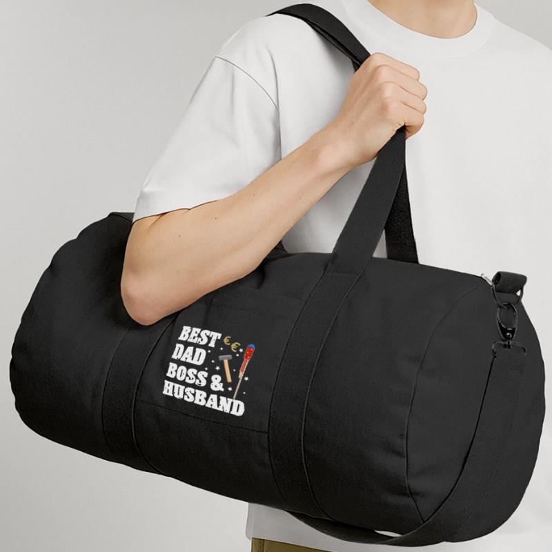 Bester Papa Chef und Ehemann Recycelte Canvas-Sporttasche von Stanley/Stella