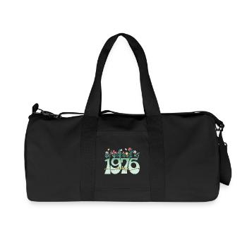 1976 Blumen 50 Jahre Jubiläum Frau - Recycelte Canvas-Sporttasche von Stanley/Stella - Schwarz - Vorne