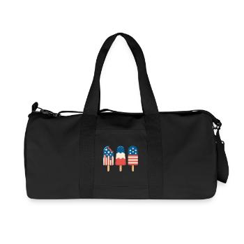 Cream Lover Independence Day 4th of July - Recycled Canvas Sports Bag by Stanley/Stella - black - Front