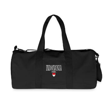 Indonesian flag, Indonesian pride - Recycled Canvas Sports Bag by Stanley/Stella - black - Front