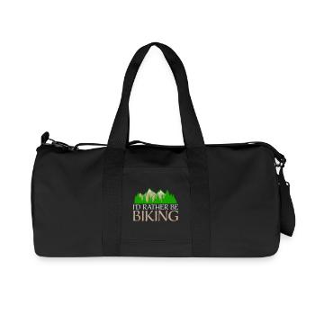 Vélo Montagnes Je préfère faire du vélo Nature Forêt - Sac de sport en toile recyclée Stanley/Stella - noir - Devant