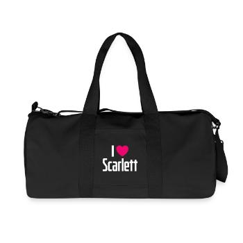 J’adore Scarlett Pink Heart J’adore Scarlett - Sac de sport en toile recyclée Stanley/Stella - noir - Devant